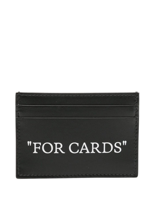 OFF WHITE QUOTE BOOKISH CARD CASE