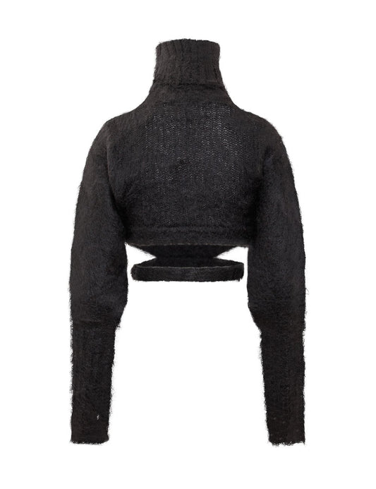 ANDREADAMO RIBBED KNIT MOHAIR SWEATER