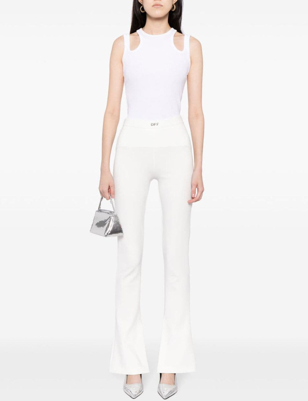 OFF WHITE SLEEK SPLIT LEGGINGS OFF WHITE