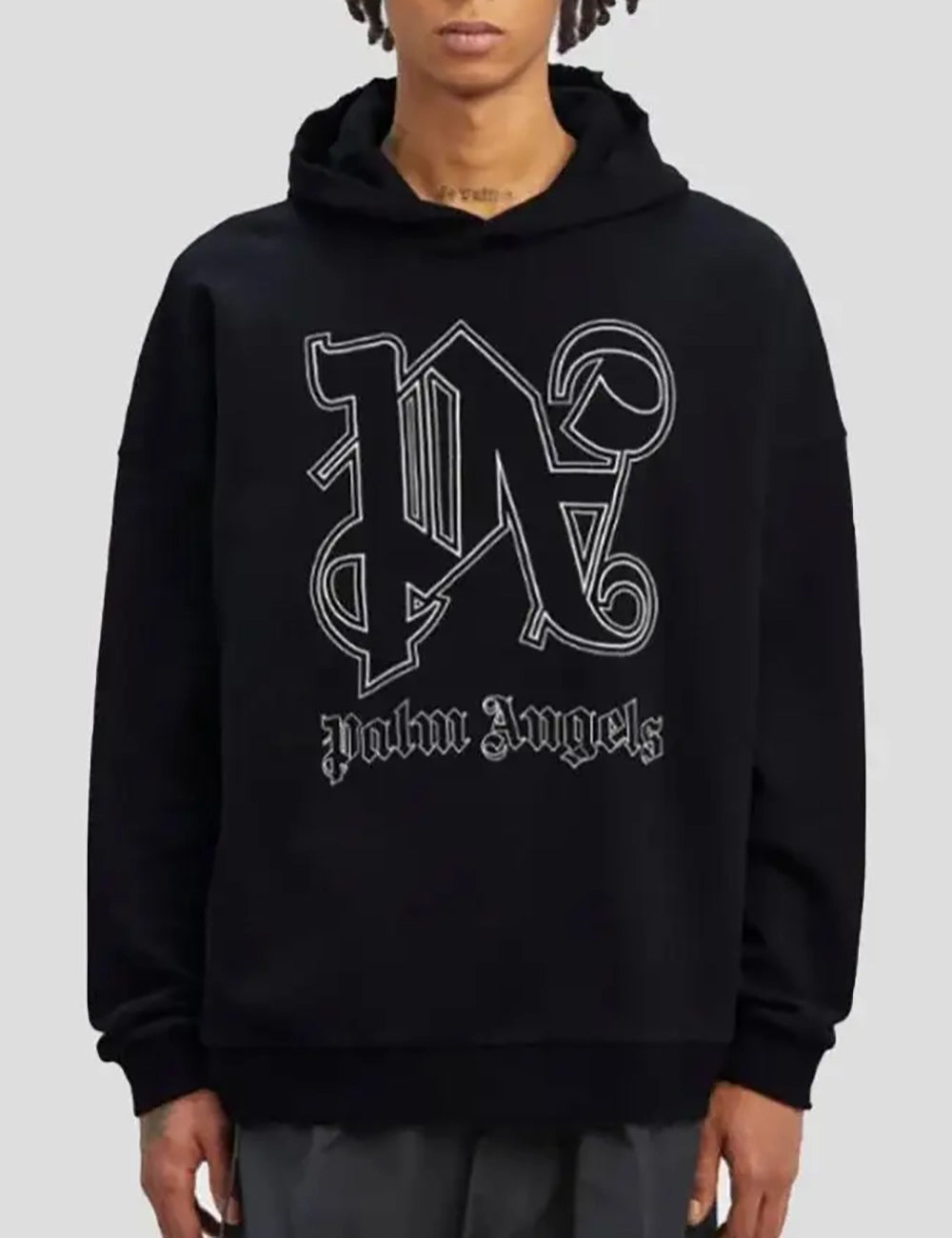 PALM ANGELS PA MONOGRAM STATEMENT HOODY