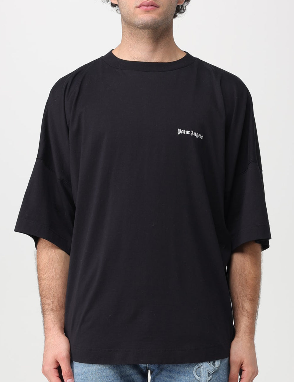 PALM ANGELS EMBROIDERED LOGO OVER TEE