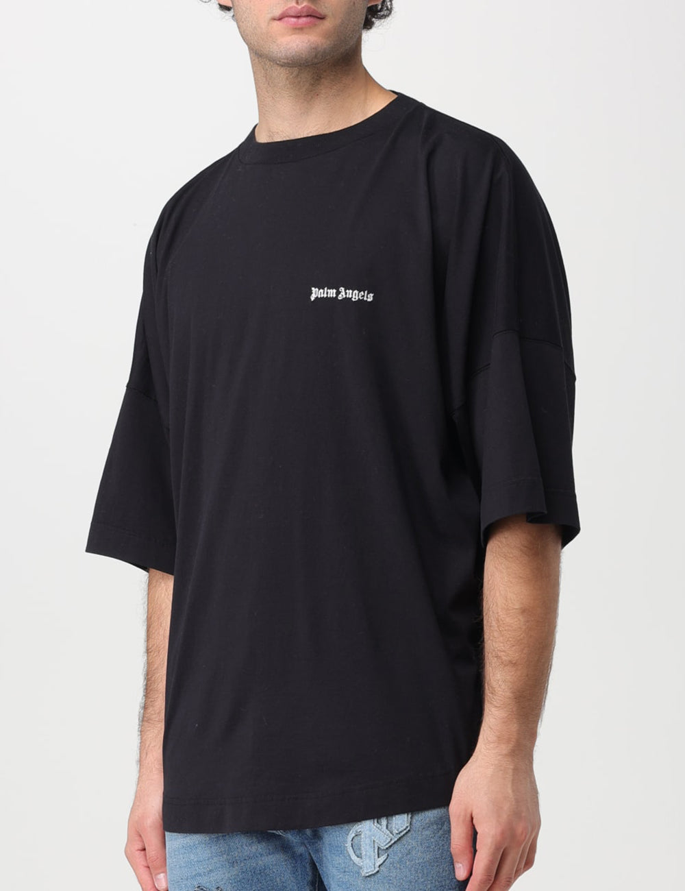 PALM ANGELS EMBROIDERED LOGO OVER TEE