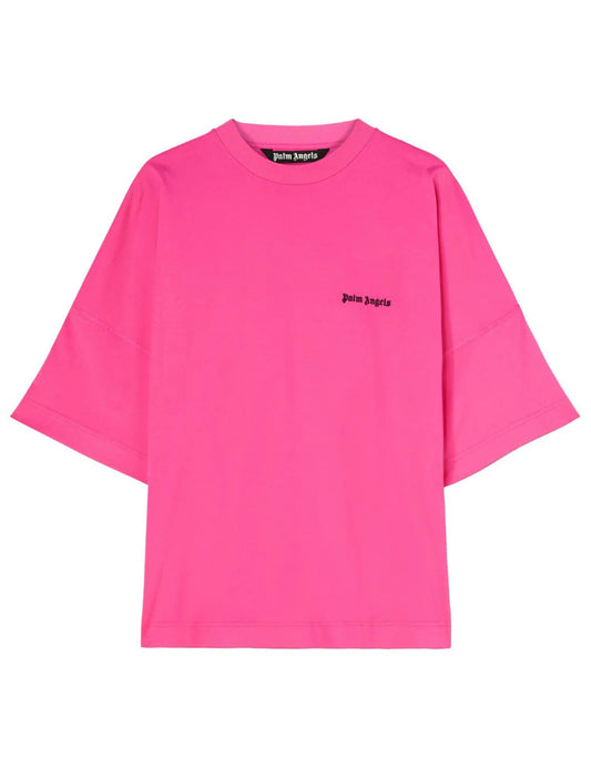 PALM ANGELS EMBROIDERED LOGO OVER TEE