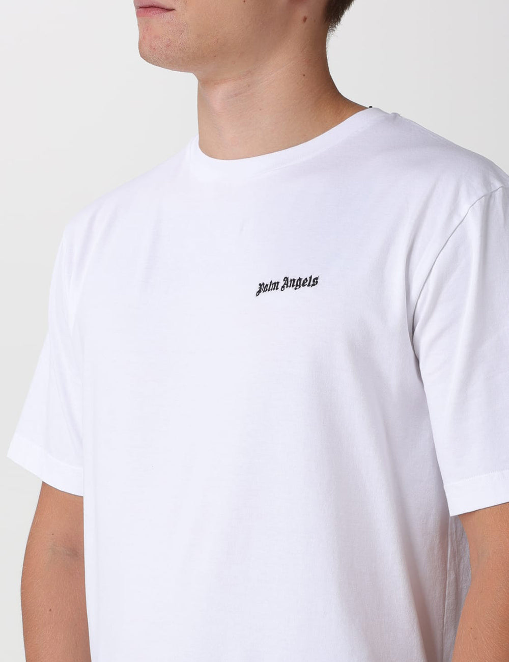 PALM ANGELS EMBROIDERED LOGO SLIM TEE