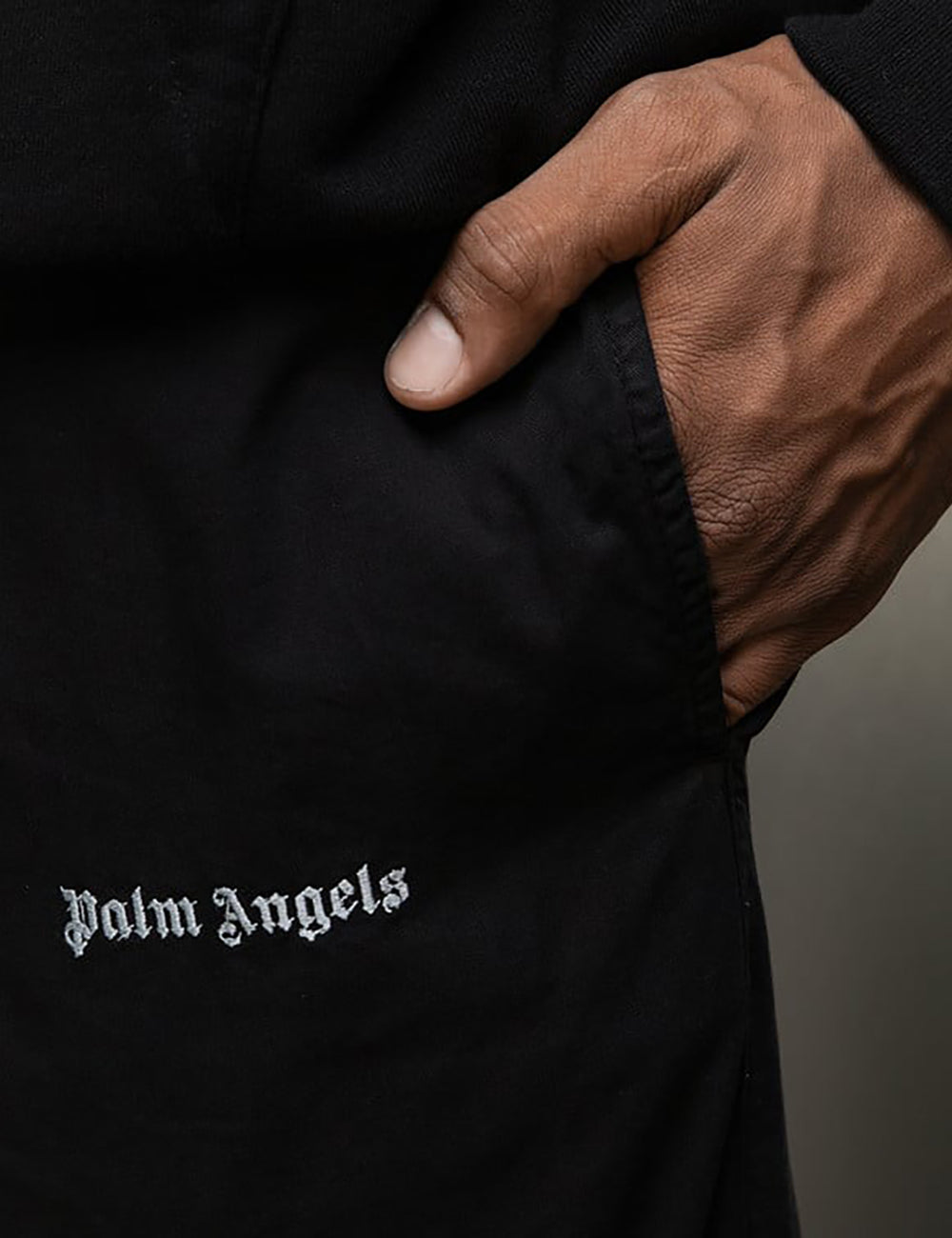 PALM ANGELS LOGO COTTON TRAVEL PANT