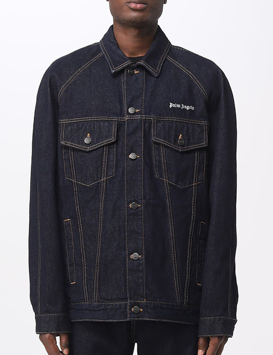 PALM ANGELS RAW WASH LOGO DENIM JKT