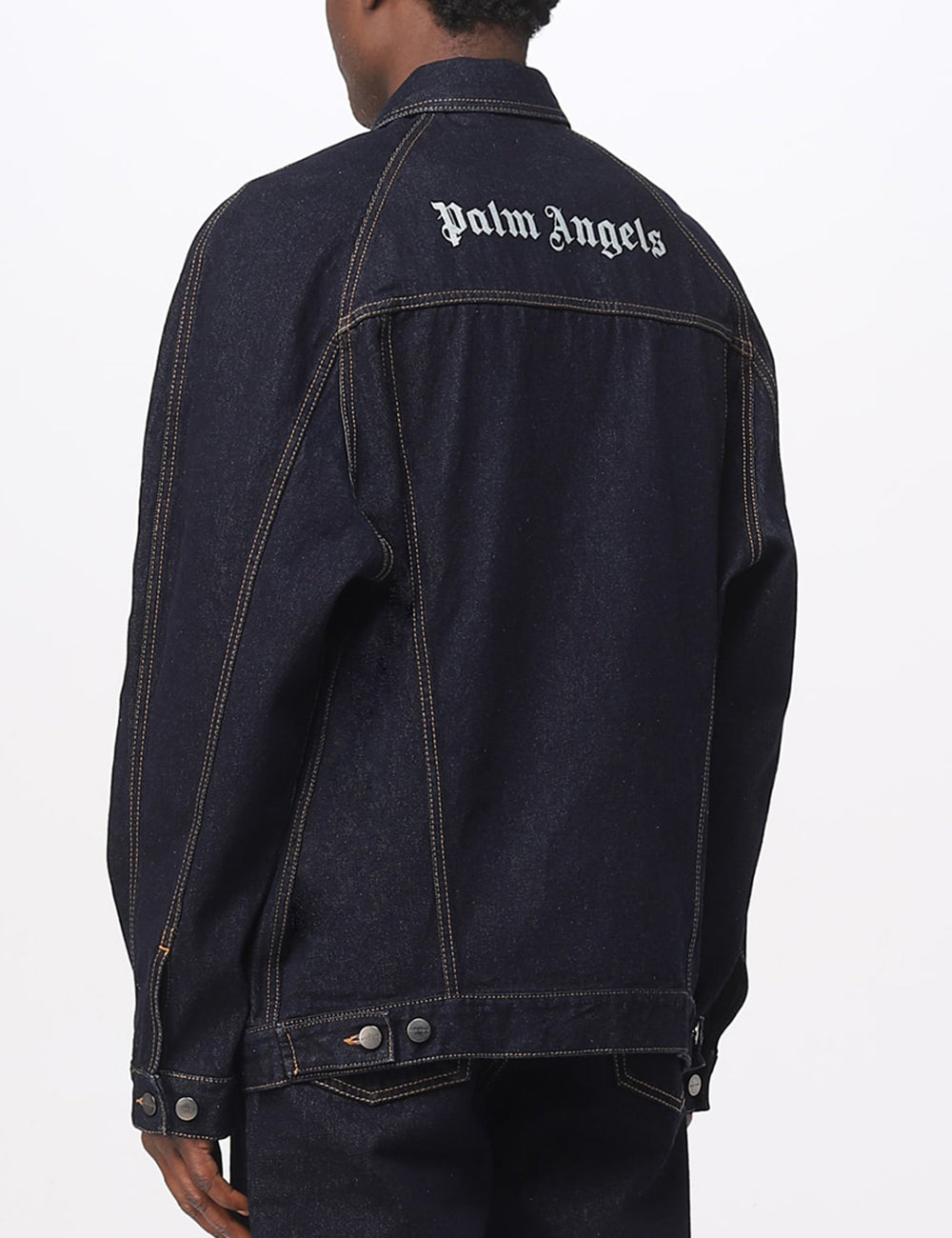 PALM ANGELS RAW WASH LOGO DENIM JKT