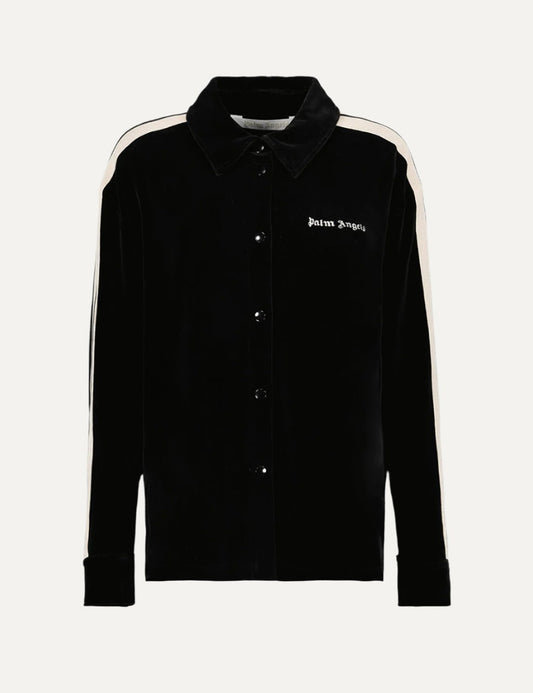 PALM ANGELS VELVET CLASSIC TRACK SHIRT