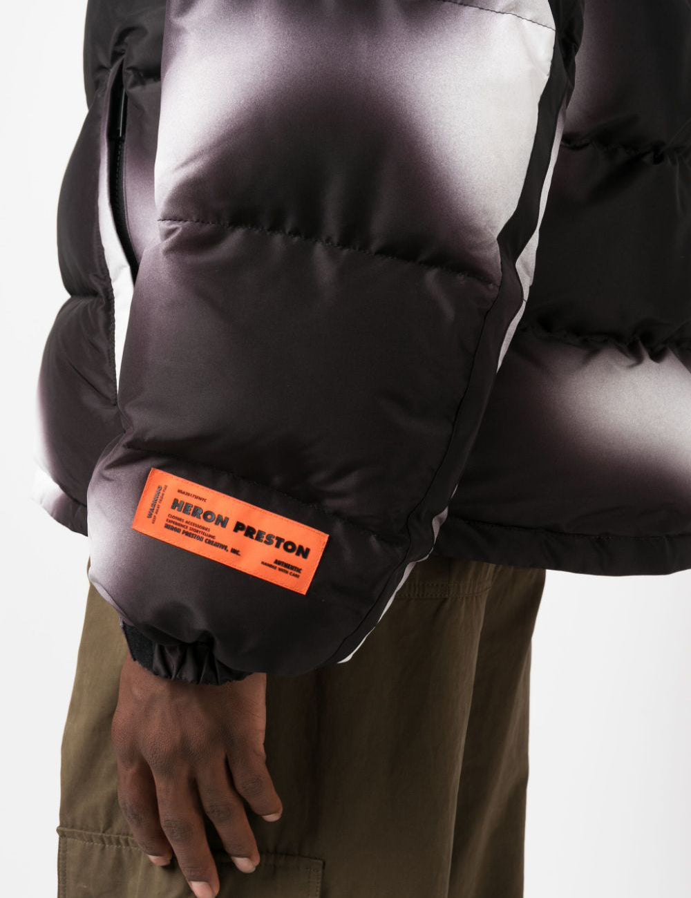 HERON PRESTON EX -RAY AOP BLUR NYLON PUFFER