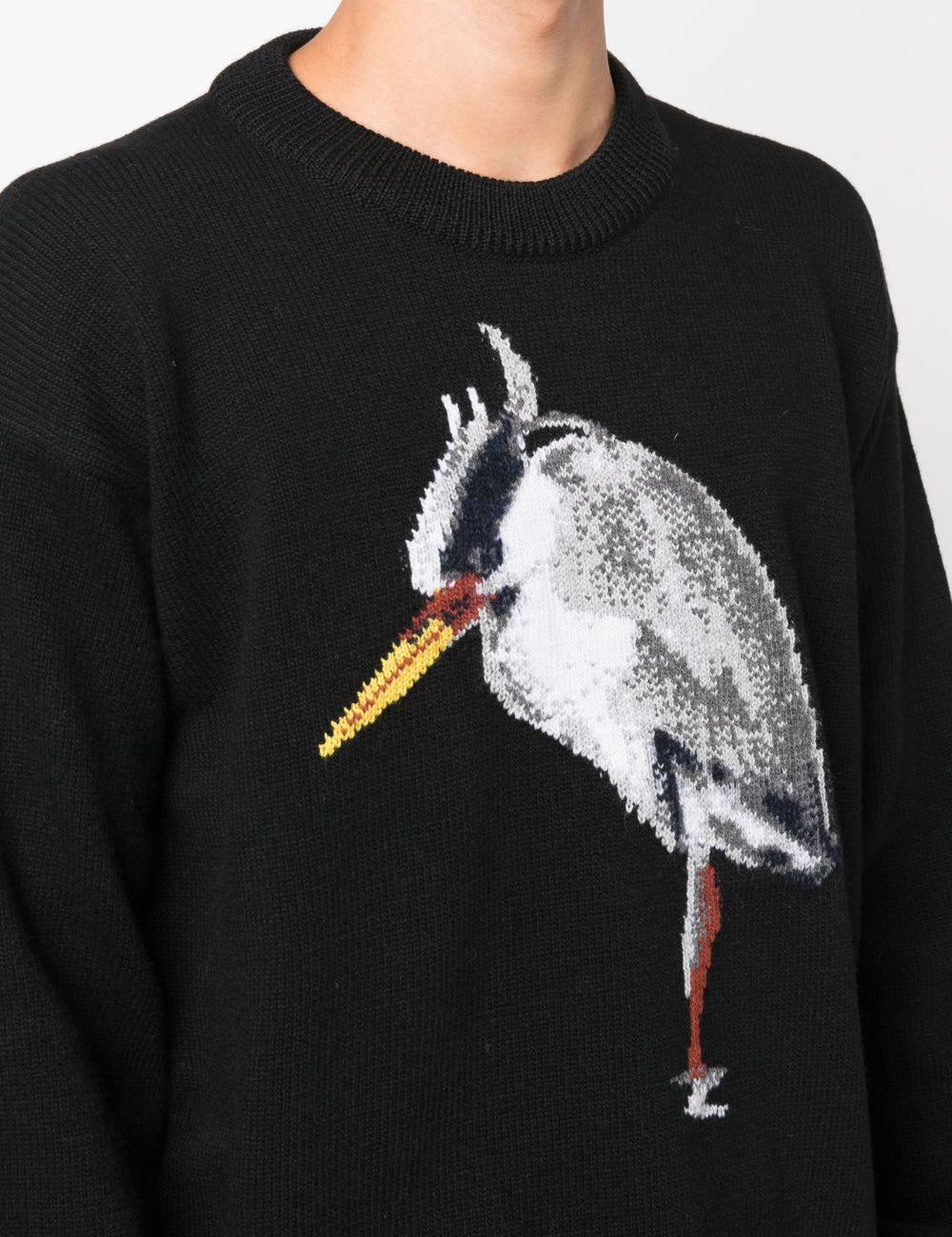 HERON PRESTON HERON BIRD KNIT CREWNECK