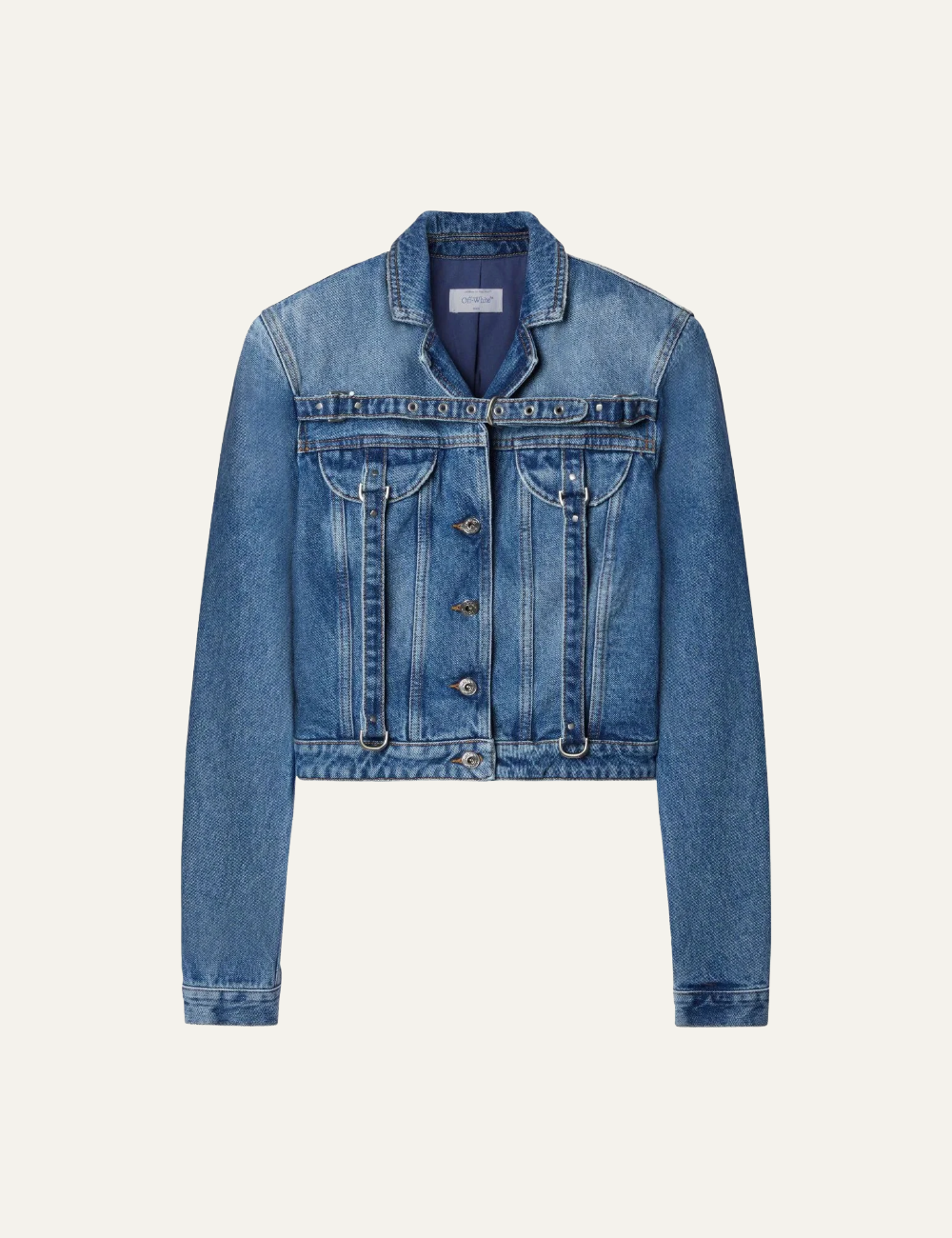 OFF WHITE CARGO CROP JACKET