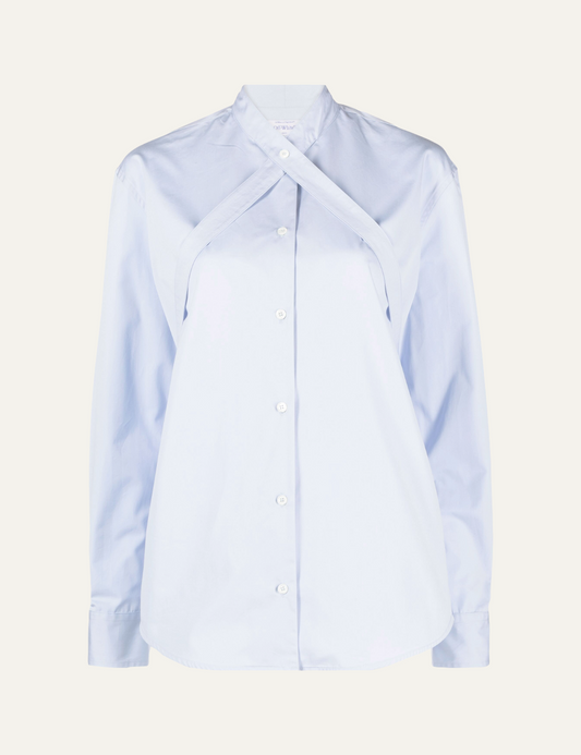 OFF WHITE POPLIN CROSS BELT SHIRT