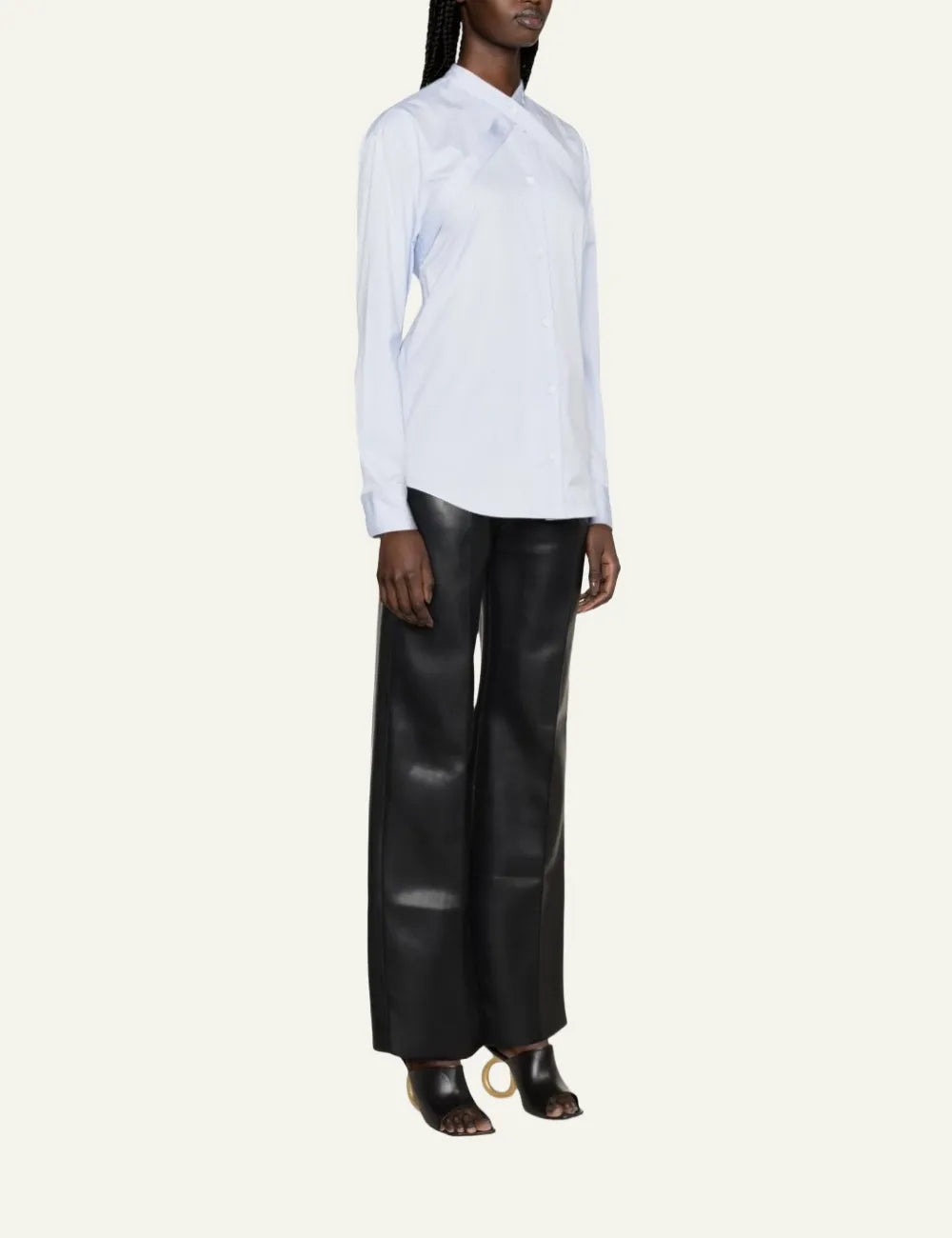 OFF WHITE POPLIN CROSS BELT SHIRT
