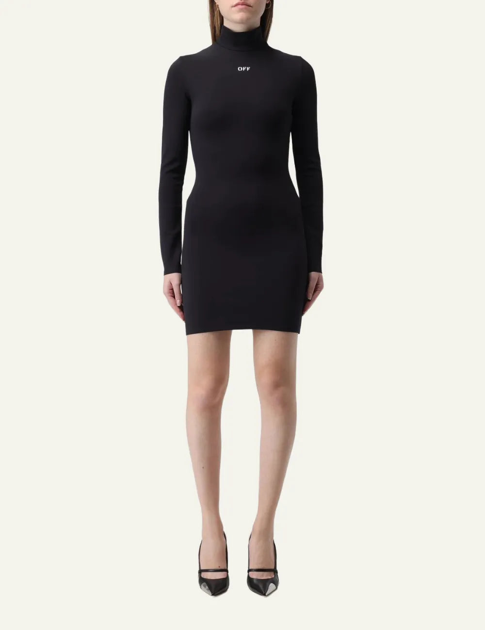 OFF WHITE OFF STAMP SLEEK L/S DRESS