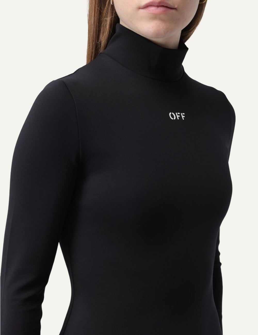OFF WHITE OFF STAMP SLEEK L/S DRESS