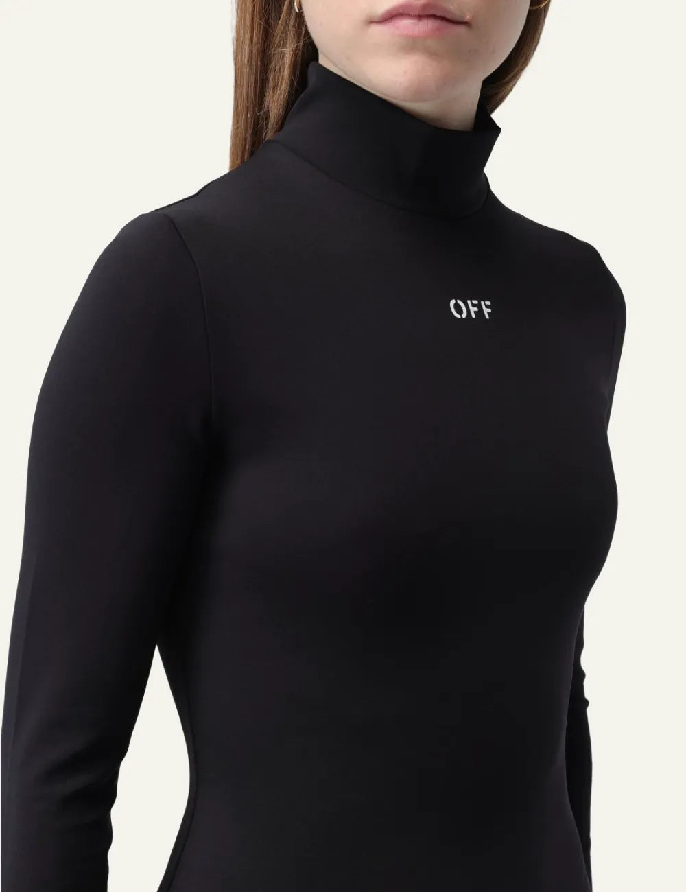 OFF WHITE OFF STAMP SLEEK L/S DRESS