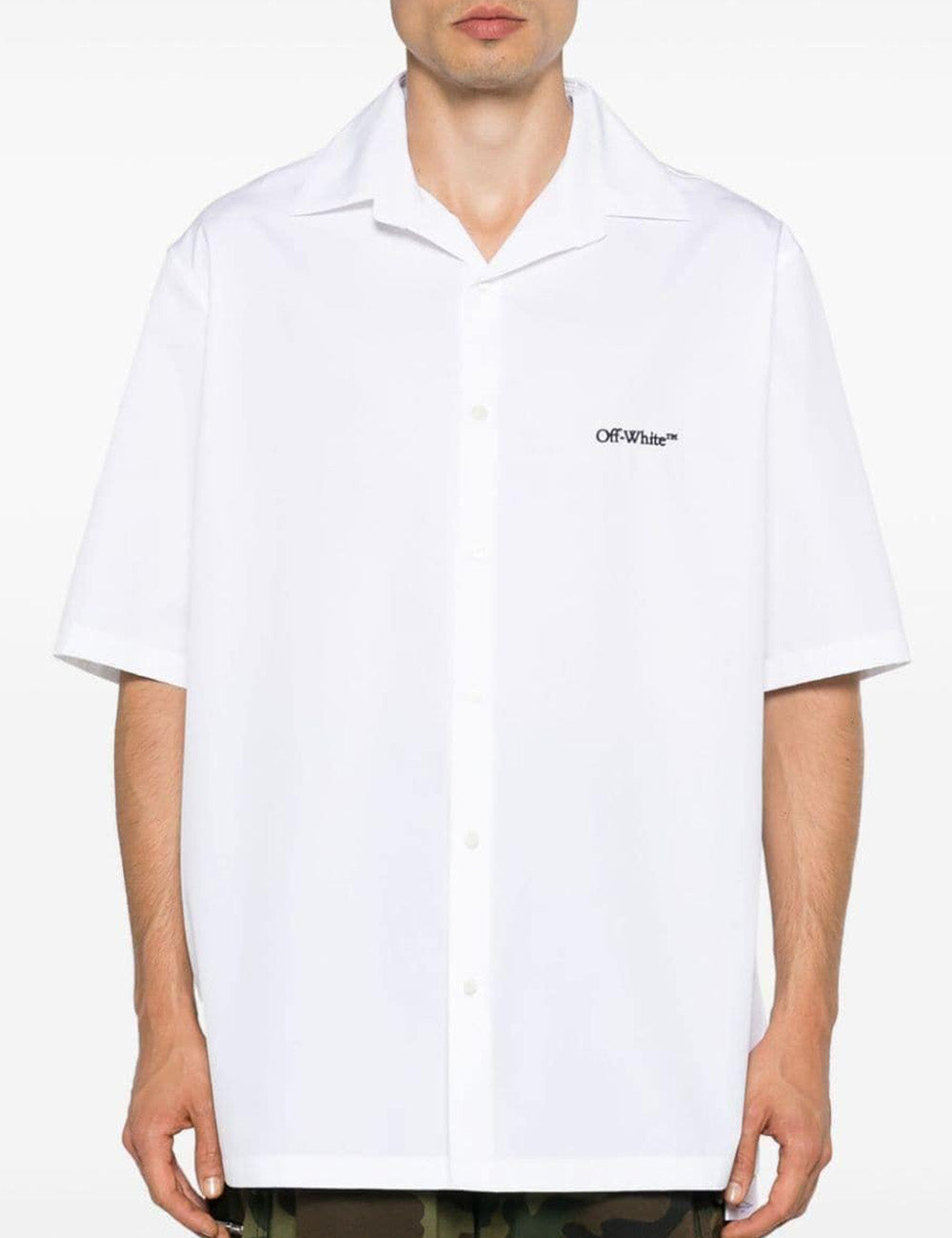 OFF WHITE GOTHIC ARR POPL BOWLING SHIRT OFF WHITE