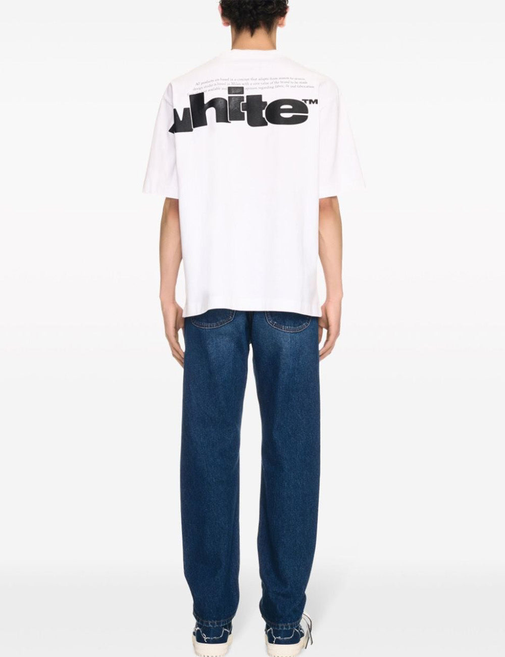 OFF WHITE SCRIPT TAPERED JEANS OFF WHITE