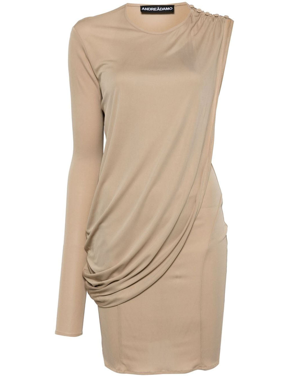 ANDREADAMO DRAPED JERSEY MINI DRESS ANDREADAMO