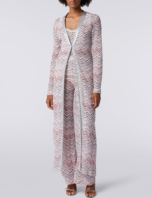 MISSONI CARDIGAN-MULTIC ZIG ZAG LUREX MISSONI