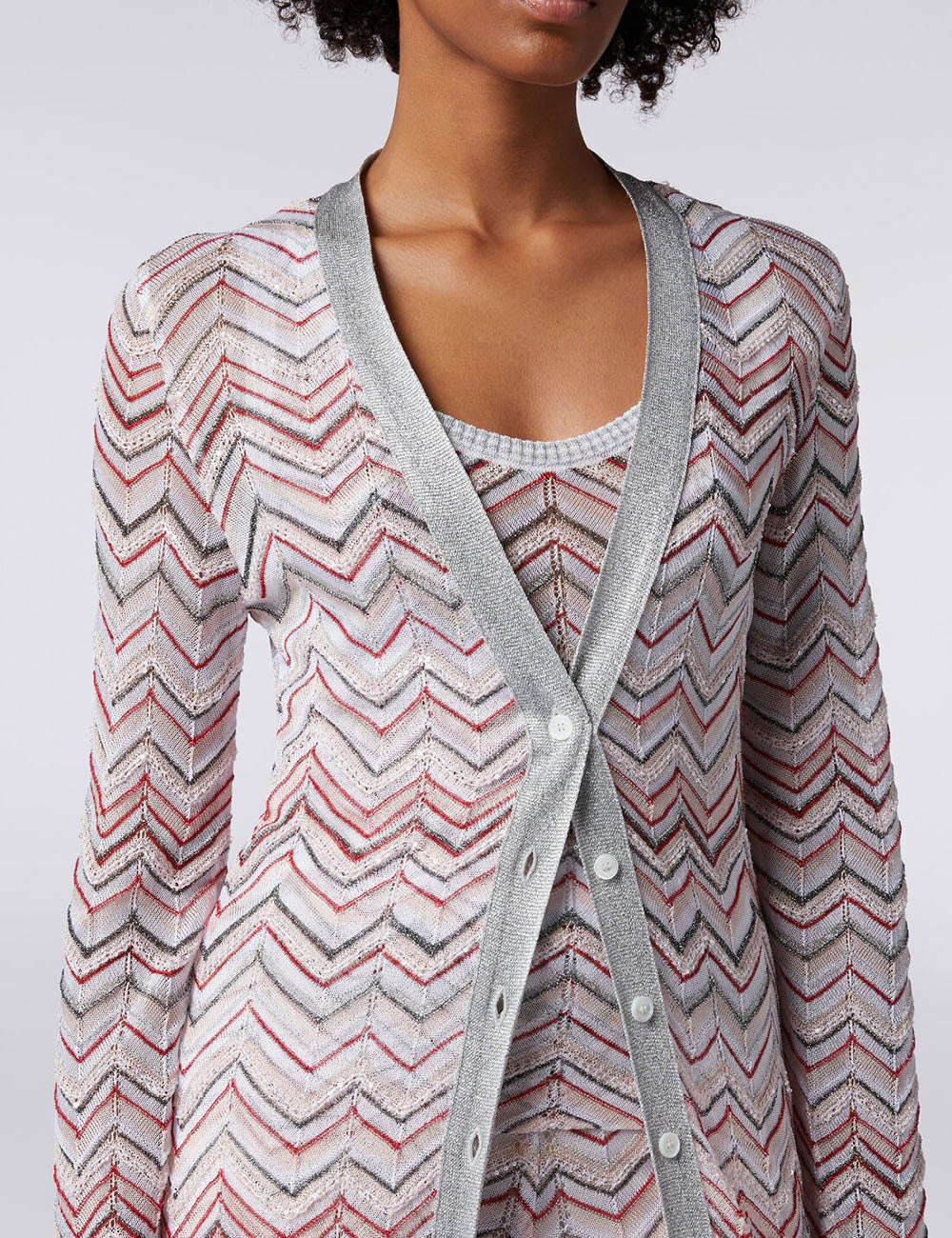 MISSONI CARDIGAN-MULTIC ZIG ZAG LUREX MISSONI