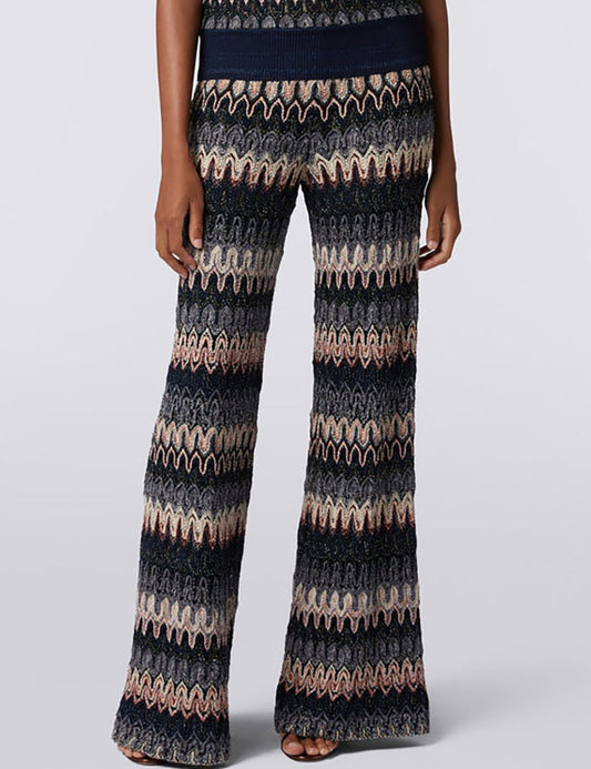 MISSONI PANT-TONAL LACE FLOWER LAME R MISSONI