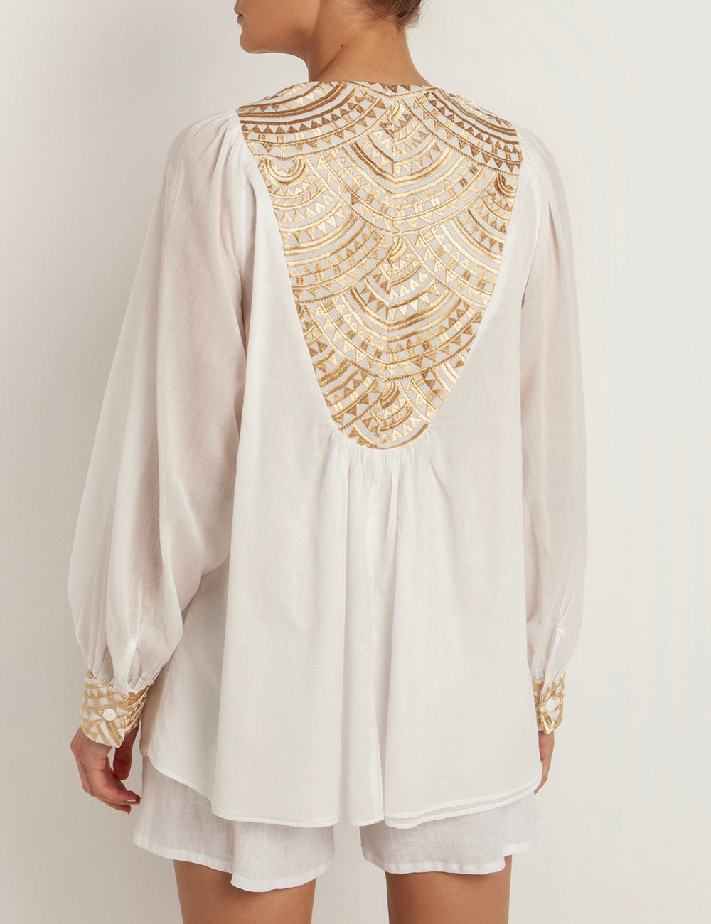 GREEK ARCHAIC KORI BLOUSE NEW ALL OVER L/S