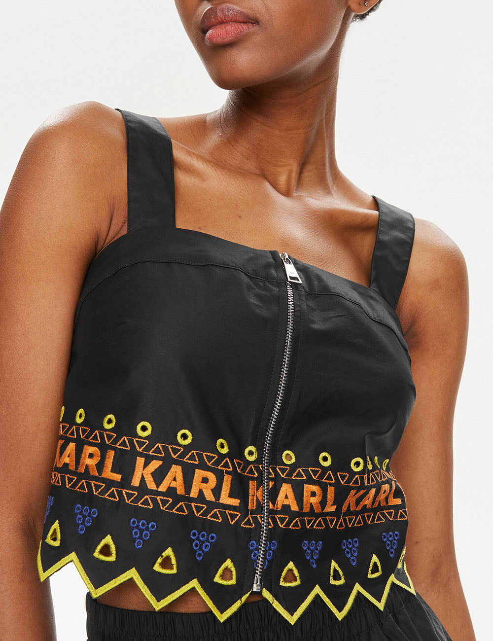 KARL LAGERFELD EMBROIDED TOP KARL LAGERFELD