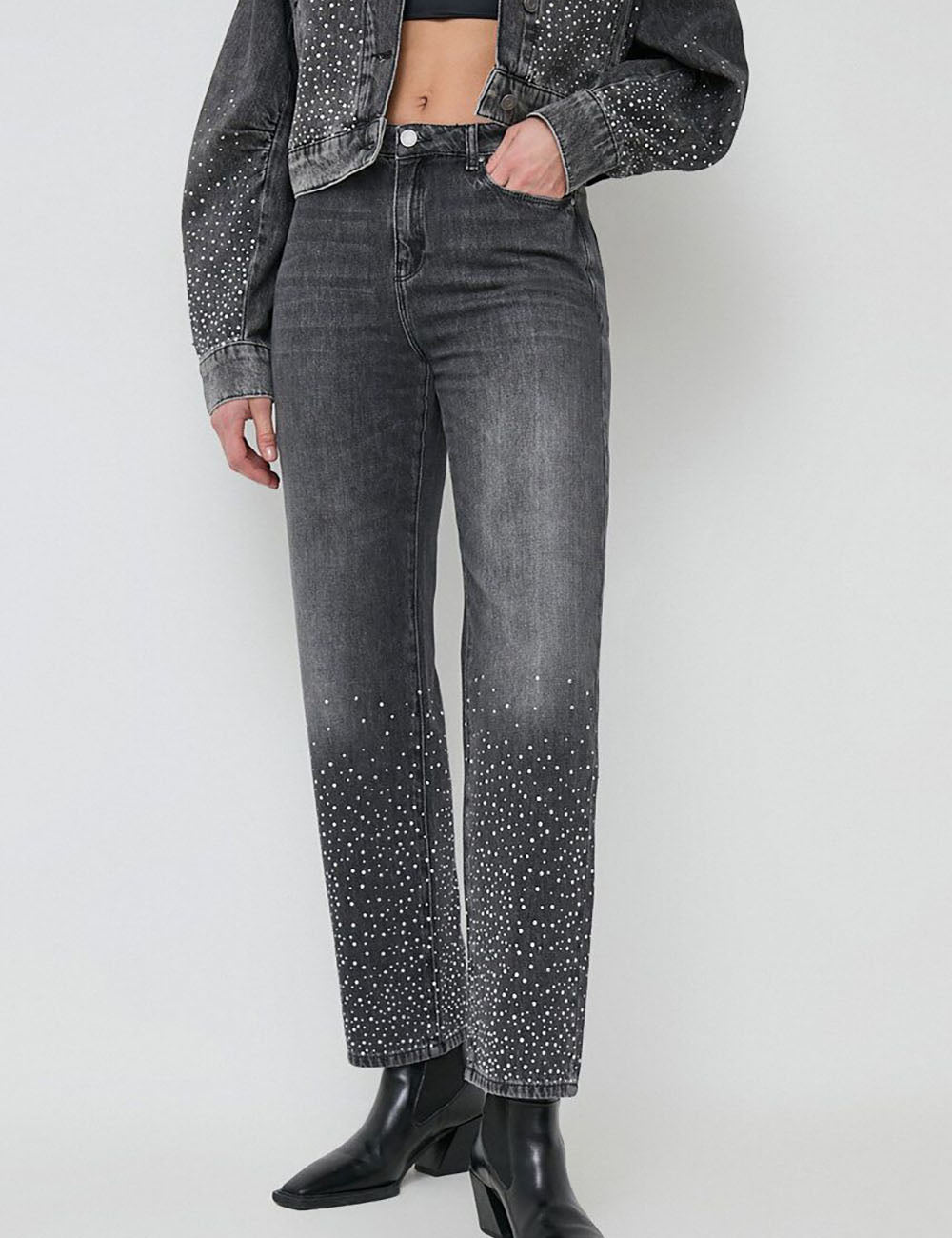 KARL LAGERFELD SPARKLE GF DENIM PANTS KARL LAGERFELD