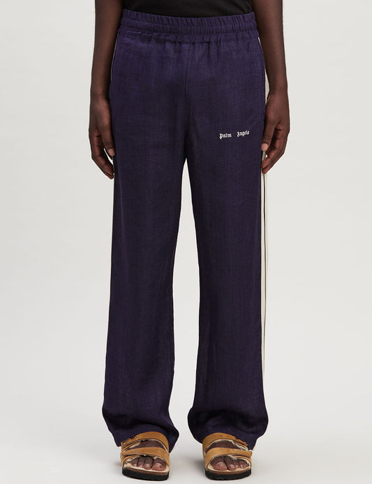 PALM ANGELS CLASSIC LOGO LINEN TRACK PANT PALM ANGELS