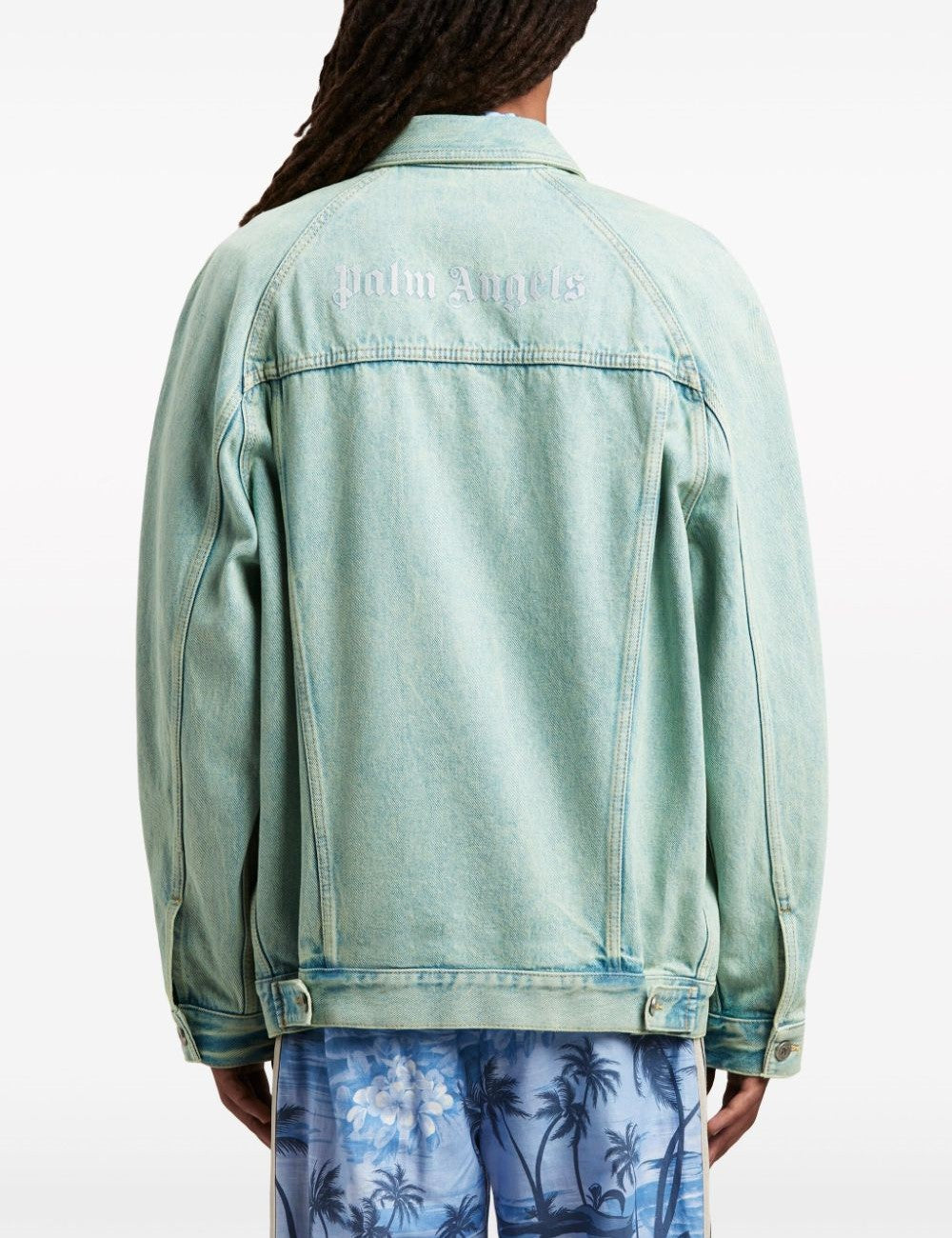 PALM ANGELS OVERDYE LOGO LOOSE DENIM JKT PALM ANGELS