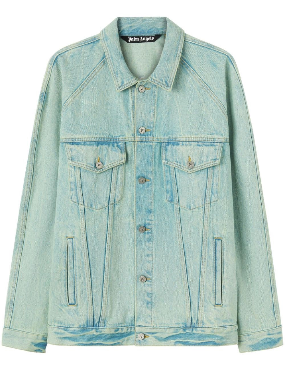 PALM ANGELS OVERDYE LOGO LOOSE DENIM JKT PALM ANGELS