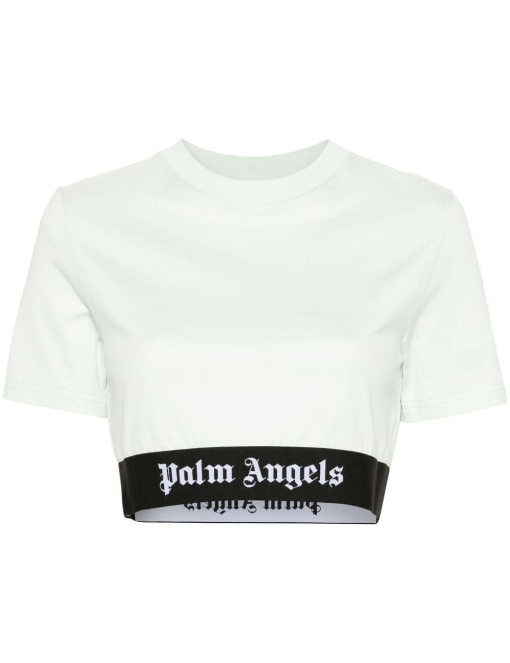 PALM ANGELS LOGO TAPE CROP TEE PALM ANGELS