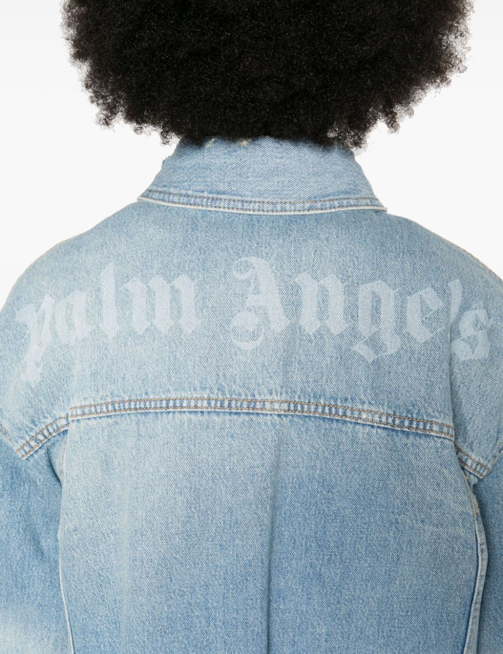 PALM ANGELS WASHED LOGO DNM OVERSHIRT PALM ANGELS