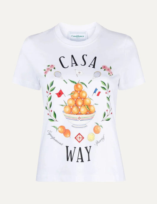 CASABLANCA CASA WAY PRINTED FIT T-SHIRT