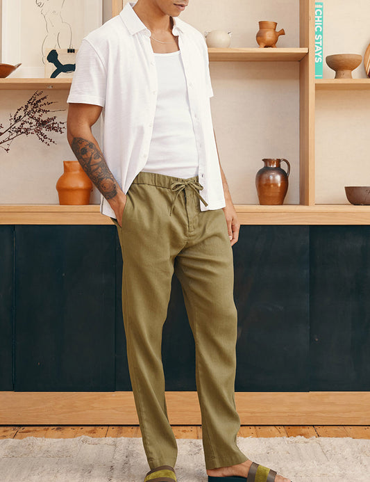 FRESCOBOL CARIOCA OSCAR TWILL LINEN CHINOS FRESCOBOL CARIOCA