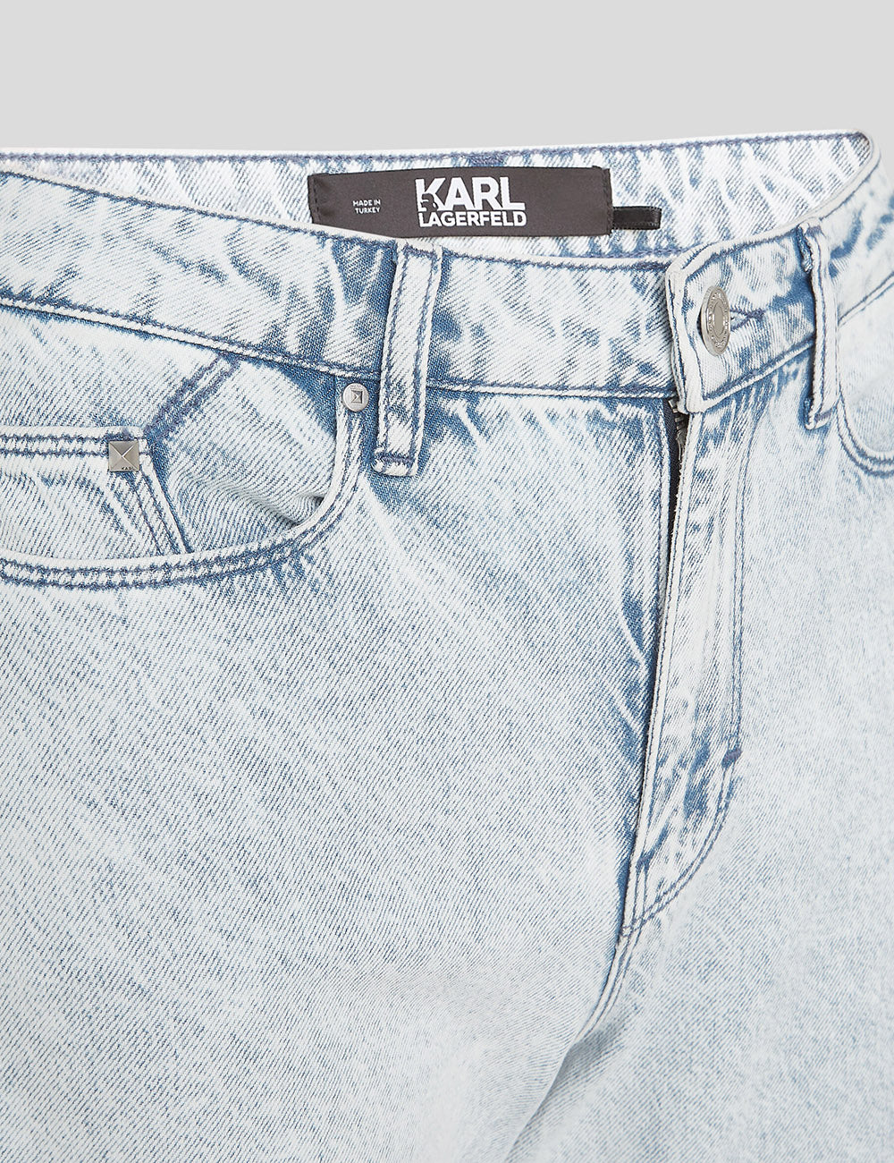 KARL LAGERFELD FASHION WIDE LEG DENIM PANTS