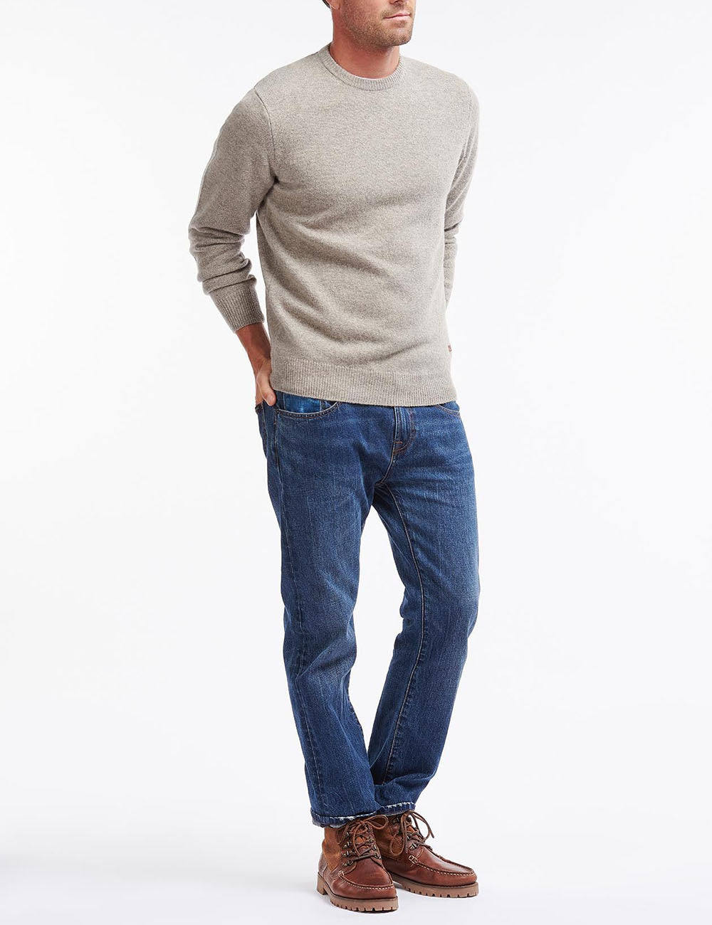 BARBOUR CREW NECK SWEATER