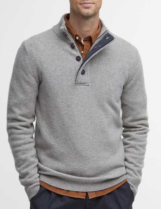 BARBOUR HALF ZIP KNITTED JUMPER