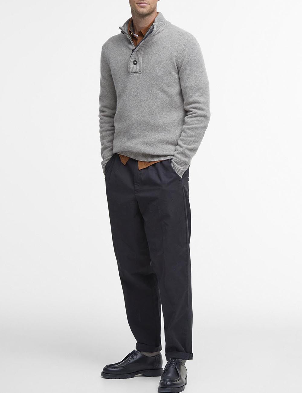 BARBOUR HALF ZIP KNITTED JUMPER