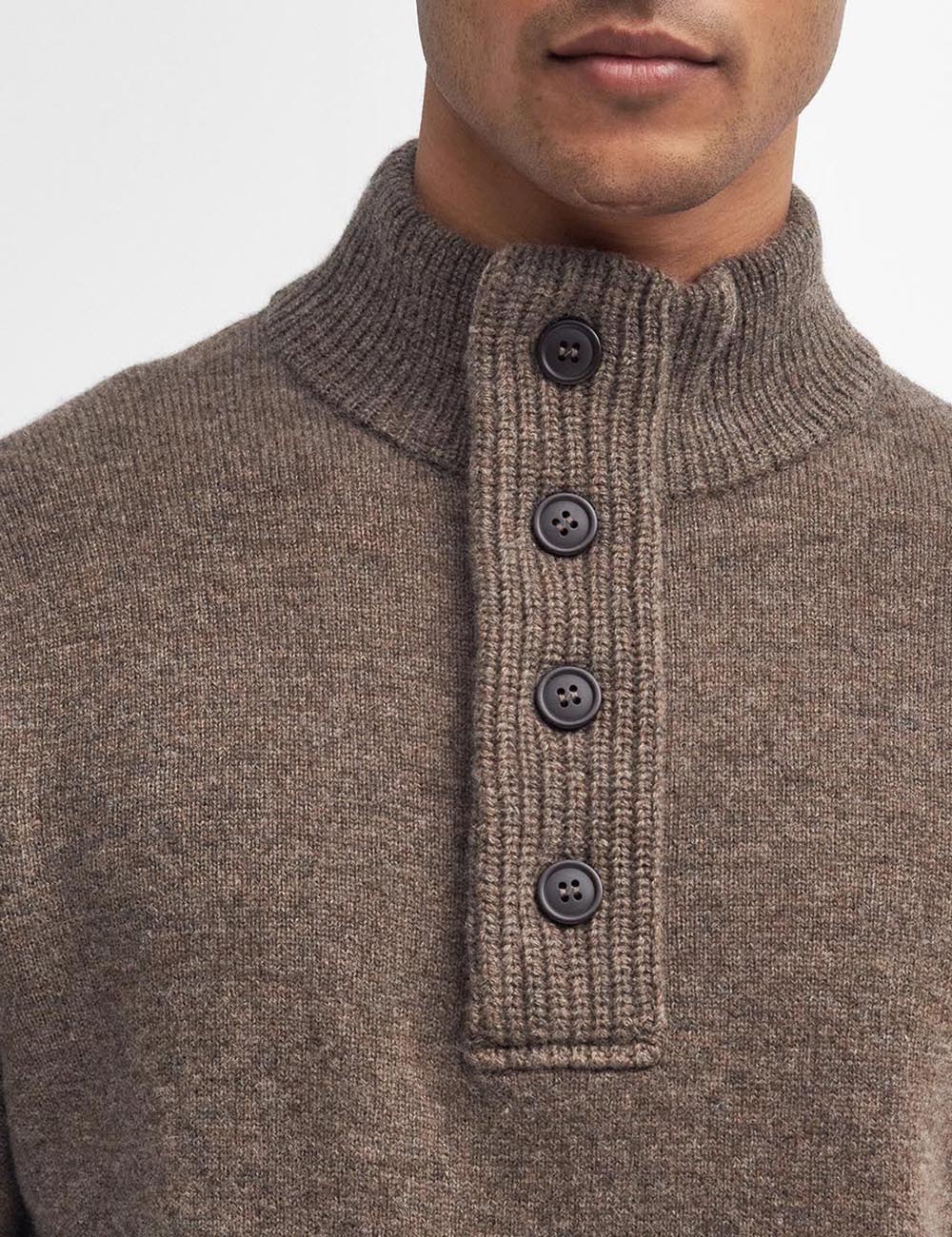 BARBOUR HALF ZIP KNITTED JUMPER