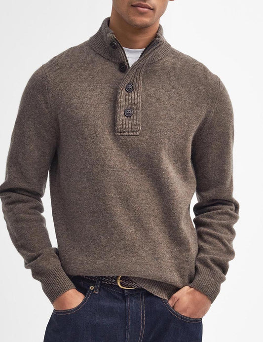 BARBOUR HALF ZIP KNITTED JUMPER