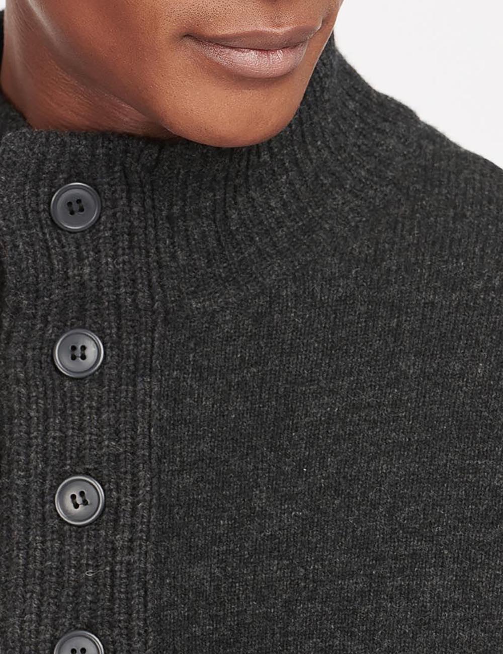 BARBOUR HALF ZIP KNITTED JUMPER