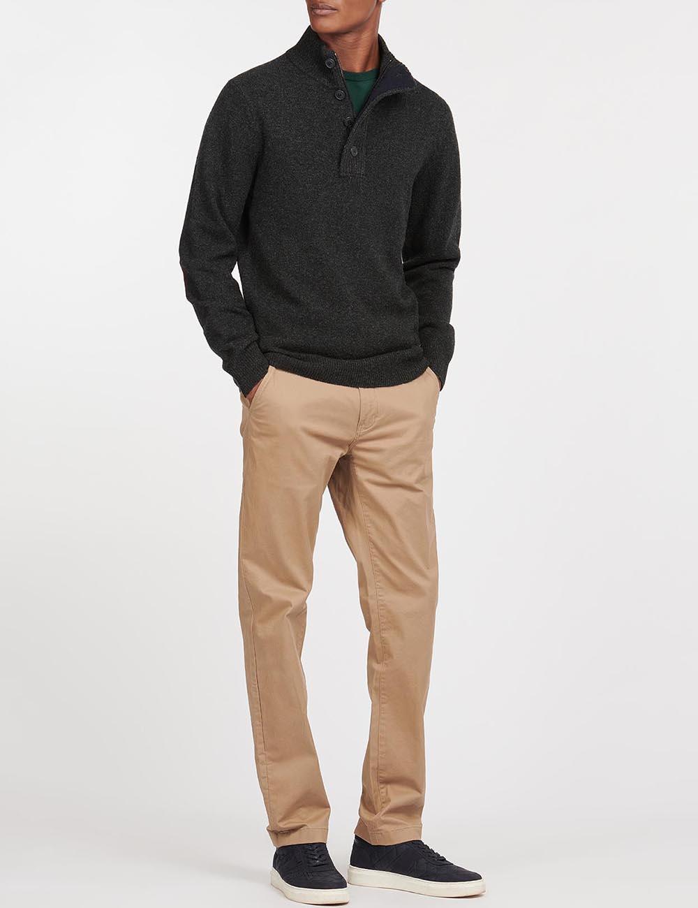 BARBOUR HALF ZIP KNITTED JUMPER