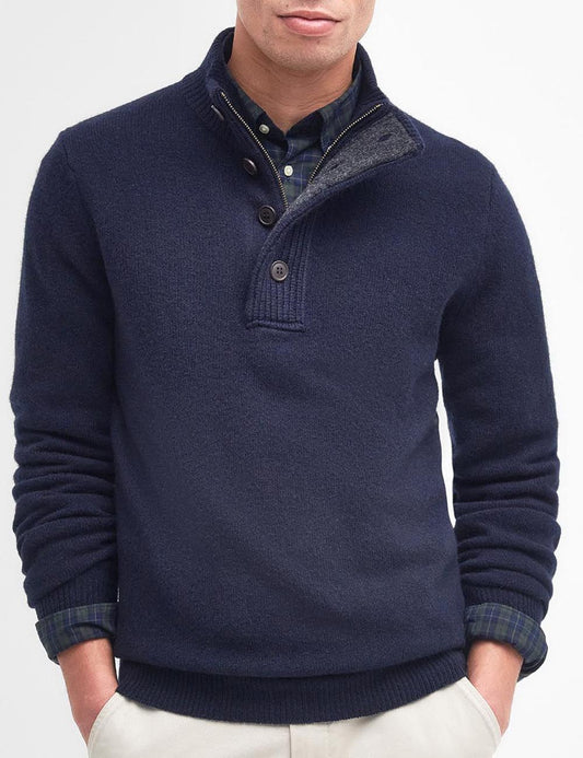 BARBOUR HALF ZIP KNITTED JUMPER