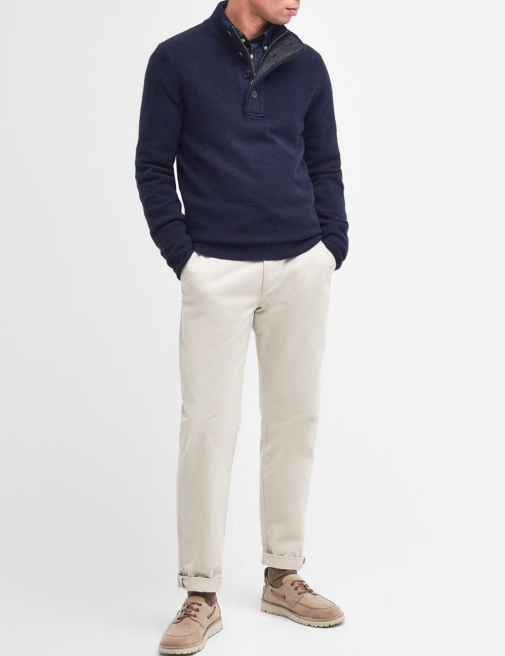 BARBOUR HALF ZIP KNITTED JUMPER