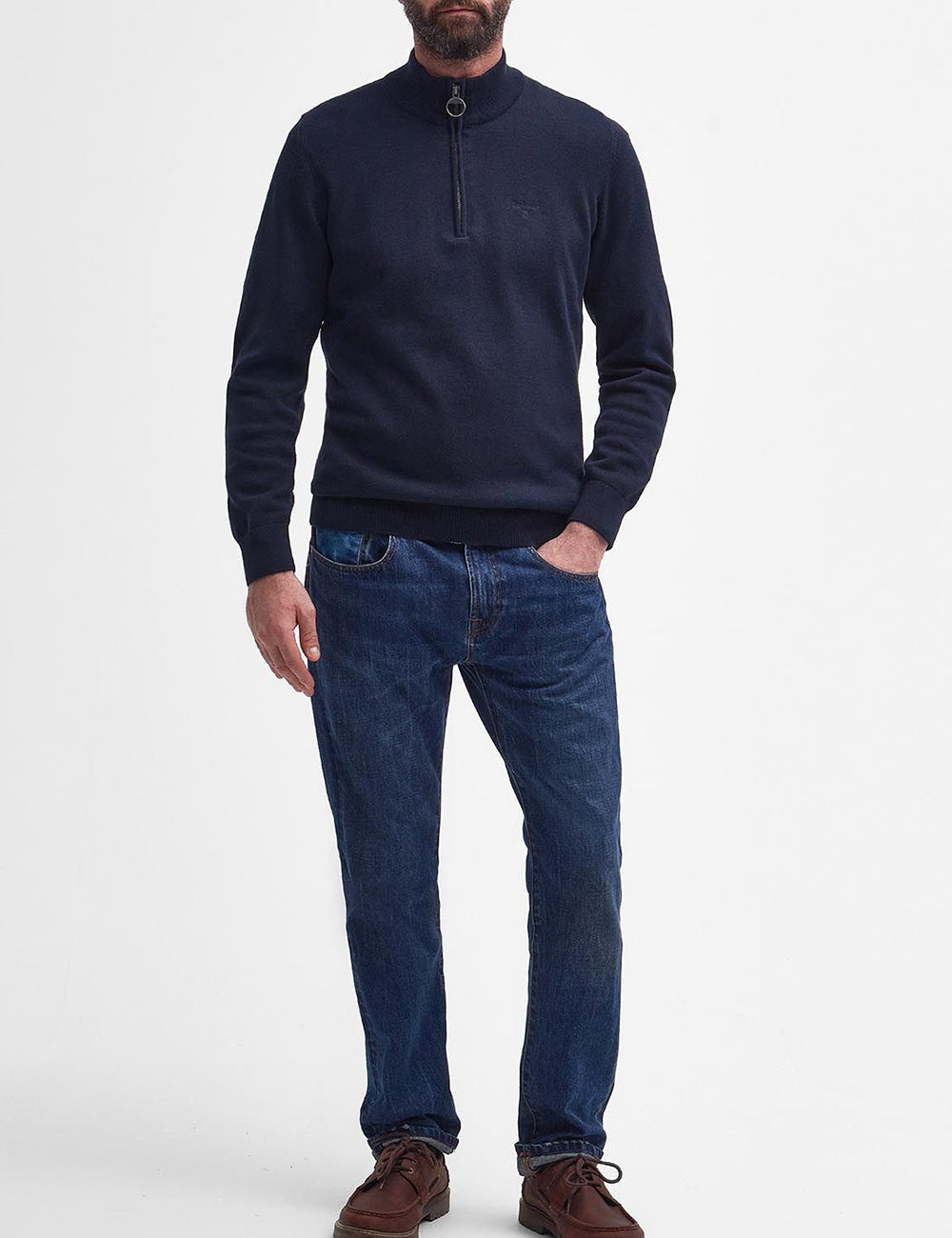 BARBOUR HALF ZIP KNITTED JUMPER BARBOUR