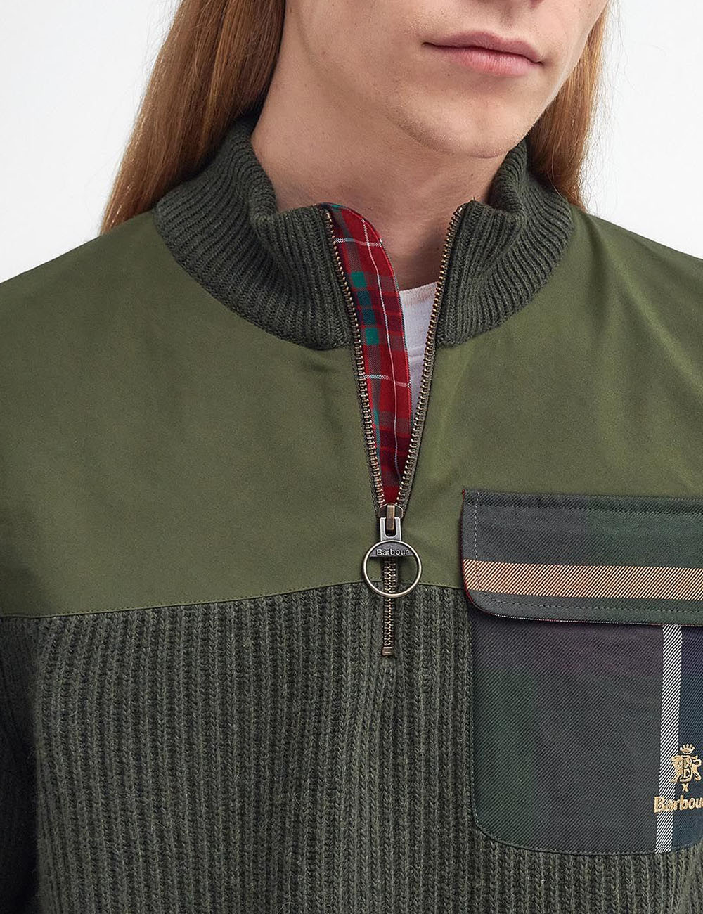 BARBOUR BARACUTA MILLER  ZIP SWEATER