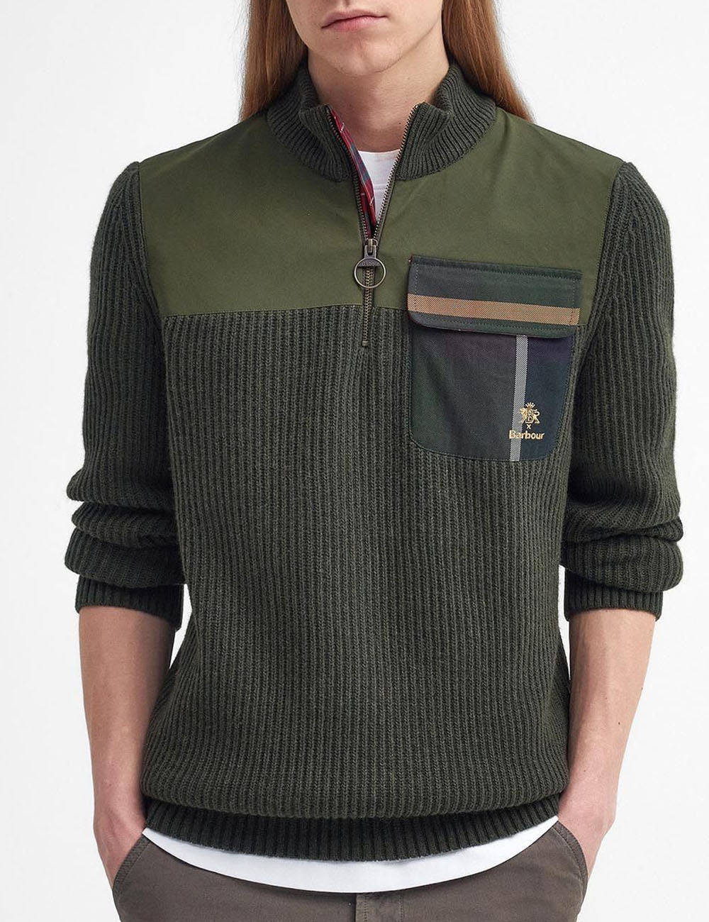 BARBOUR BARACUTA MILLER  ZIP SWEATER