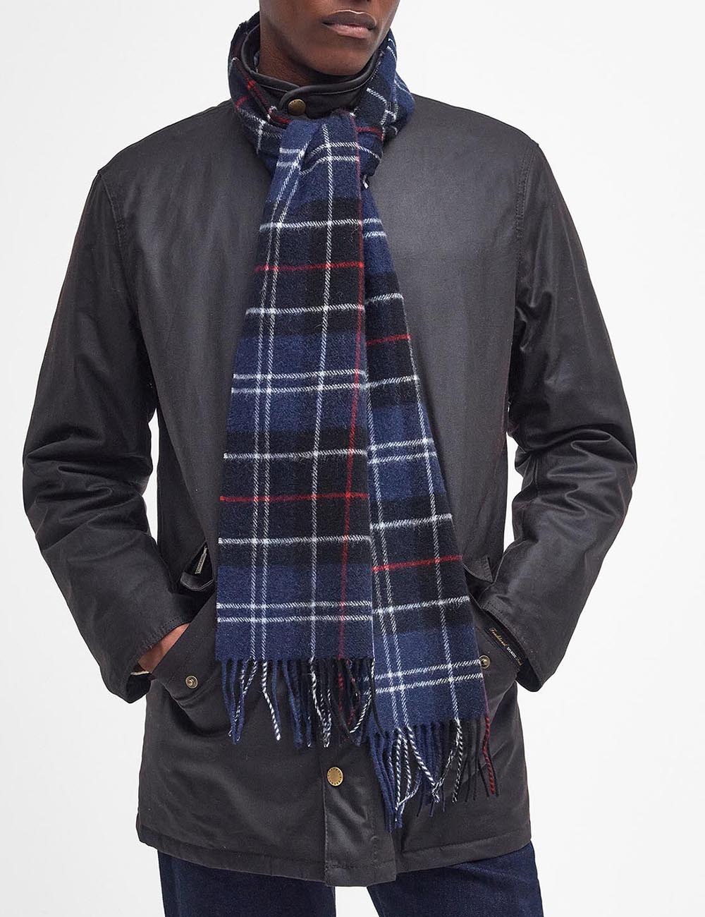 BARBOUR TARTAN LAMBSWOOL SCARF